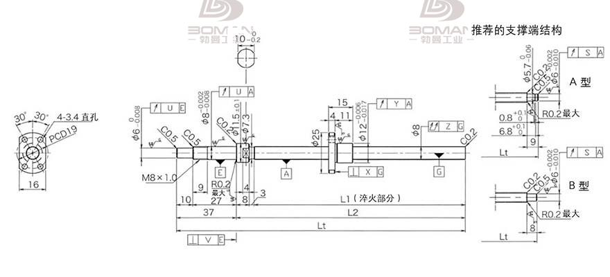 KURODA DP0801JS-HDNR-0260B-C3F 黑田G丫是研磨的丝杆吗